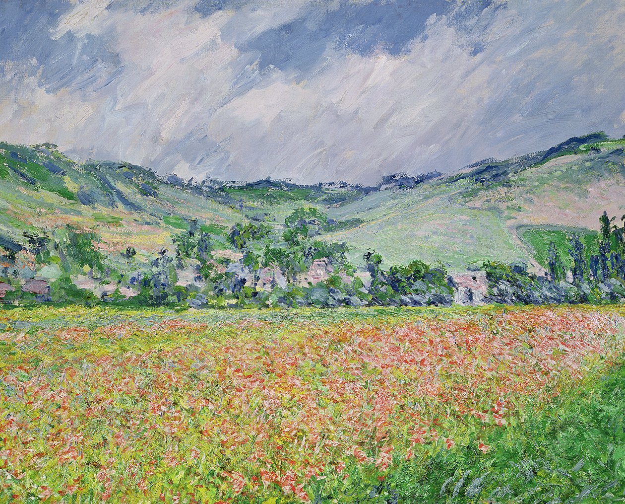 The Poppy Field near Giverny by Claude Monet: Fine art print